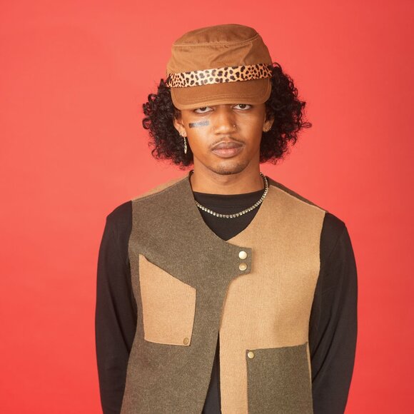 Upcycled Wool Vest by SPARK + REBEL, Unique, Unisex, Japanese-Inspired, One Size - Picture 3 of 11